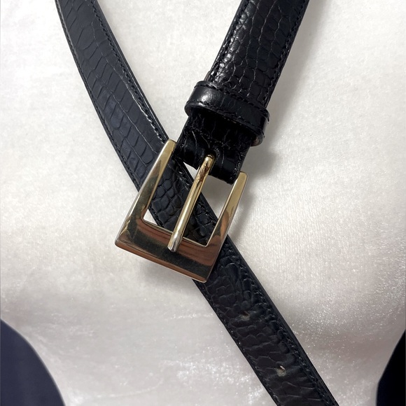 90s Y2K Embossed Leather Belt - Picture 5 of 8